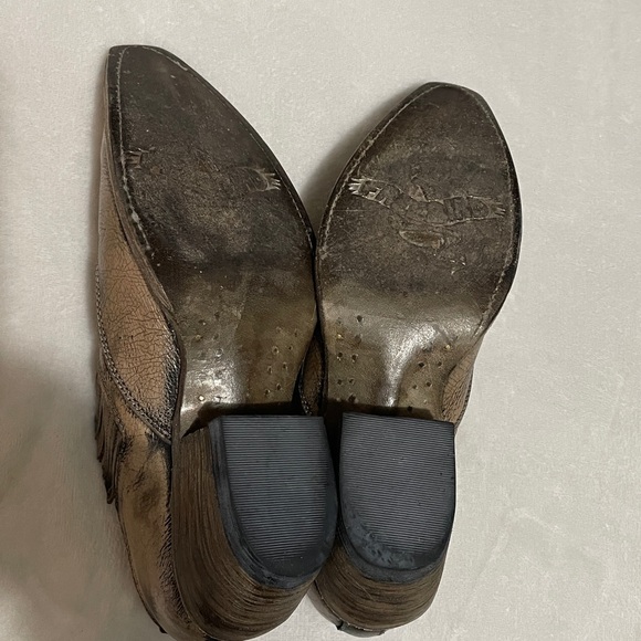 Freebird Wyoming Metallic Bronze Leather Western Ankle  Bootie Sz 7M - Picture 5 of 12